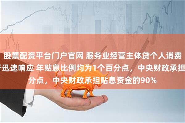 股票配资平台门户官网 服务业经营主体贷个人消费贷可享贴息 银行迅速响应 年贴息比例均为1个百分点，中央财政承担贴息资金的90%